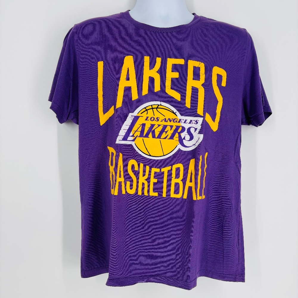 Pre-Owned Men's Junkfood Los Angeles Lakers T-Shirt Size: M NBA Vintage Look!